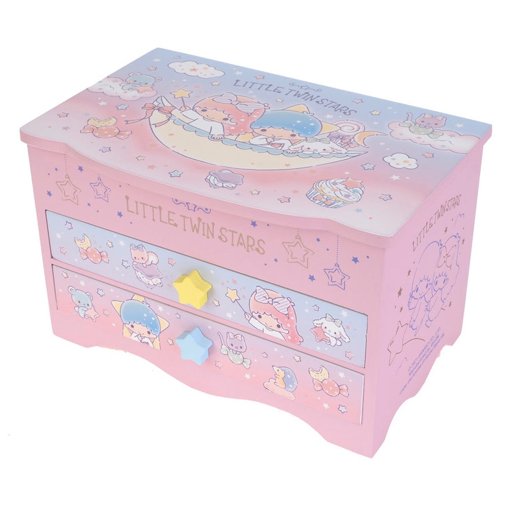 Little Twin Stars store Wood Jewelry box Storage Chest