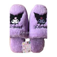 Load image into Gallery viewer, Kuromi Fuzzy Slipper
