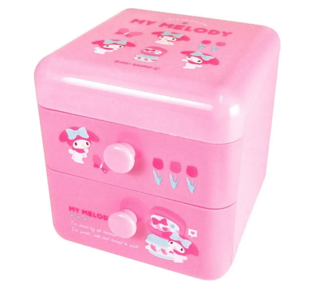 Sanrio Characters 2-Drawer Chest (Pompom, My Melody, Kuromi, Cinnamoroll)