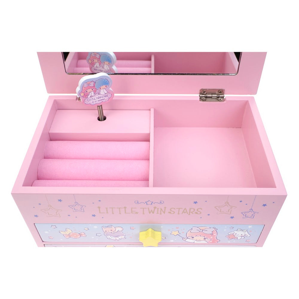 NEW Sanrio Little Twin Stars shops Wooden Jewelry Box HOLDFORSUSANCALDERA97