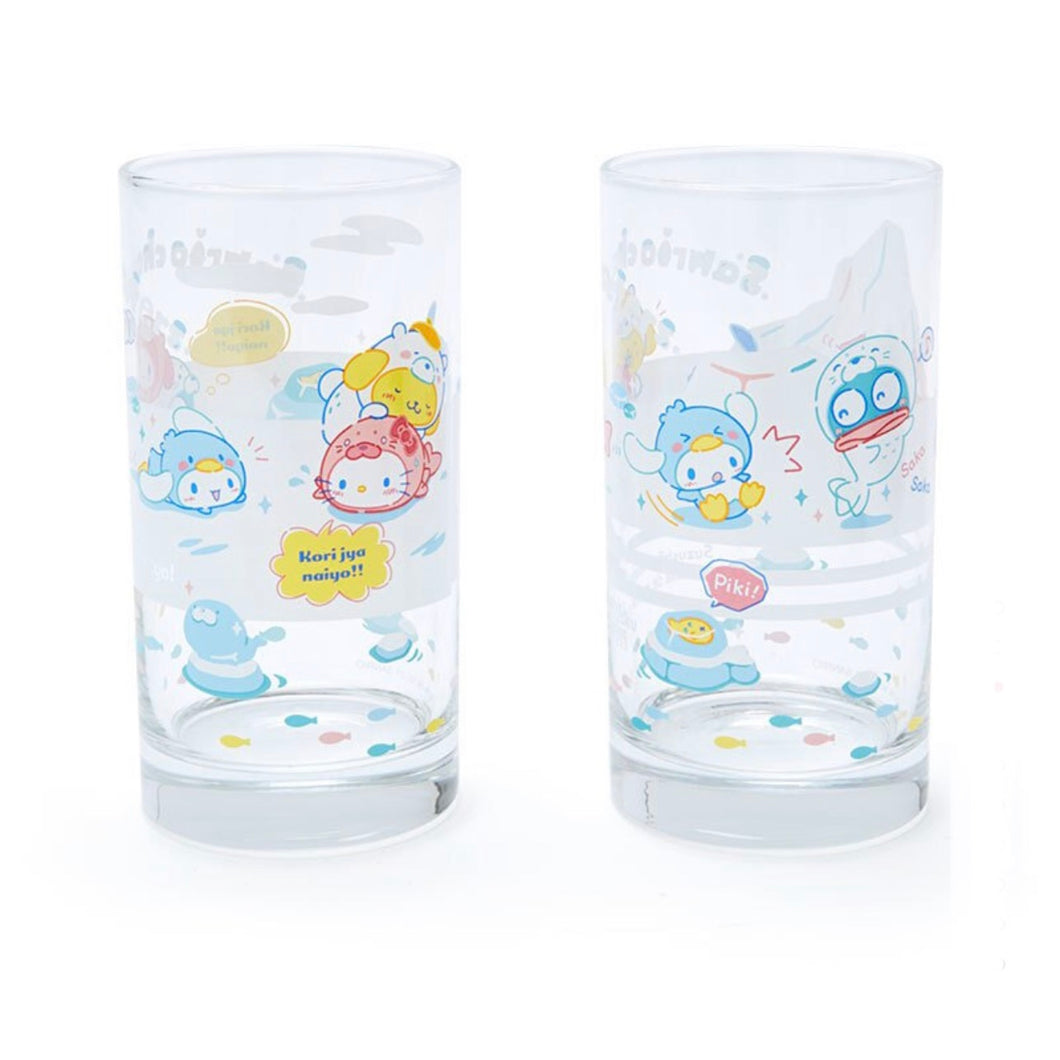 Sanrio Characters Drinking Glass Set (Fun on Ice)
