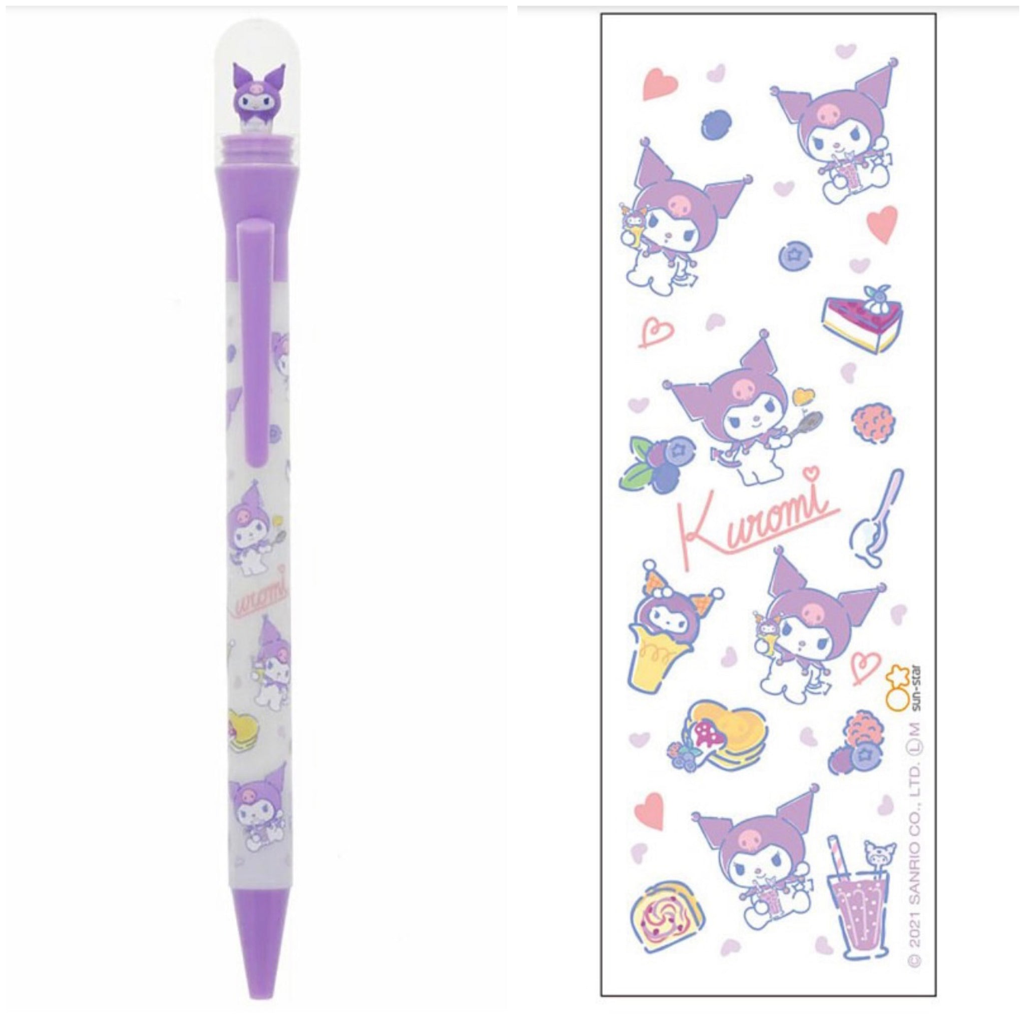 Sanrio Rotating Mascot Ballpoint Pen Kuromi